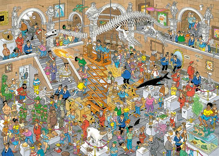 Jan van Haasteren - Ein Ausflug ins Museum 2x1000 Teile Puzzle
