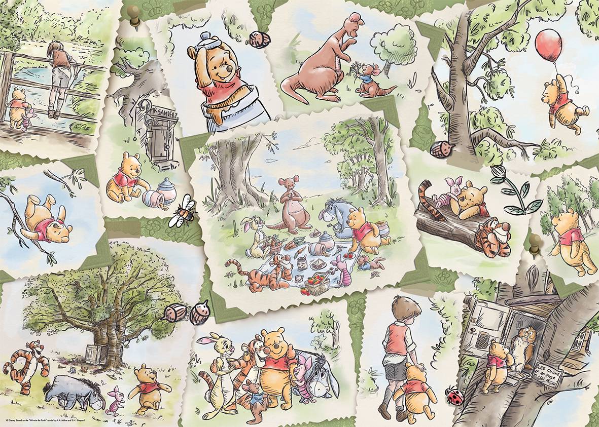 Jumbo 18875 Disney Pix Collection Winnie the Pooh 95 Jahre Jubiläum 1000 Teile Puzzle