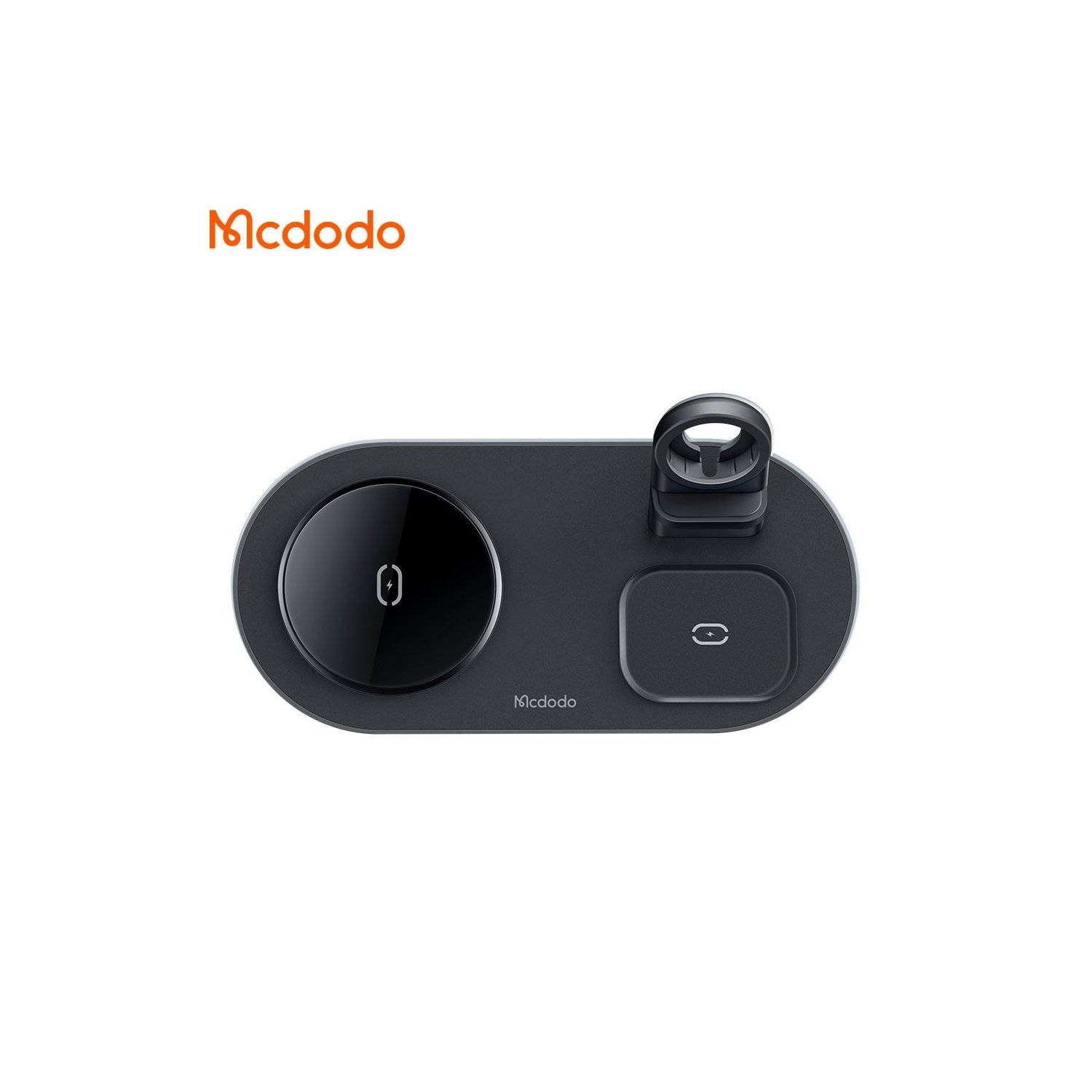 Mcdodo 3in1 Magnetisch Wireless Charger Ladestation kompatibel mit Smartphone, Watch, TWS-Kopfhörer, schwarz