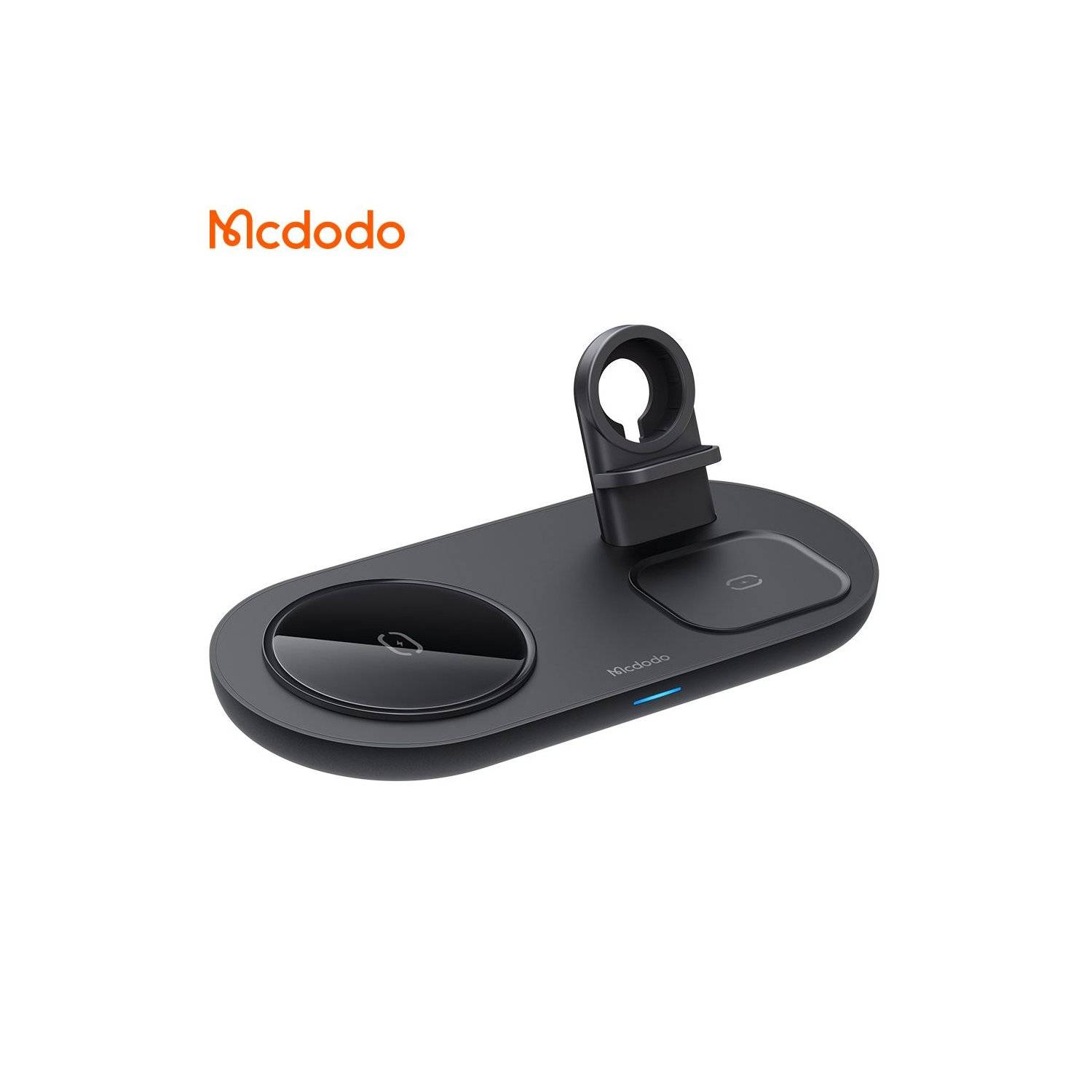 Mcdodo 3in1 Magnetisch Wireless Charger Ladestation kompatibel mit Smartphone, Watch, TWS-Kopfhörer, schwarz