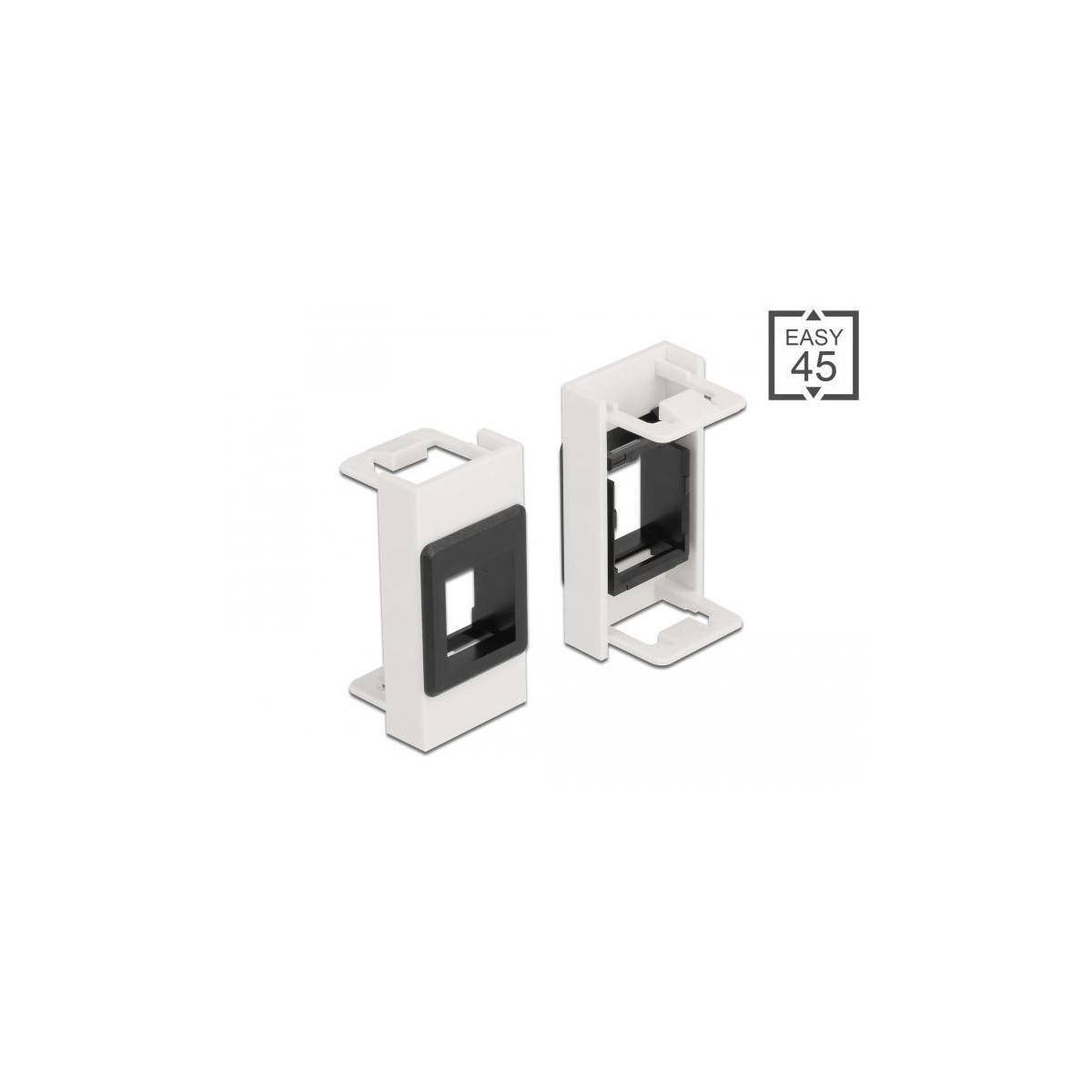 Delock Easy 45 - Keystone-Modulträger - 1 Modul - Schwarz - weiß