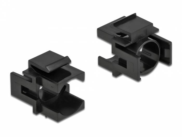 Delock Keystone cover - Gehäuse mit modularen Einsätzen - Schwarz (Packung mit 4)