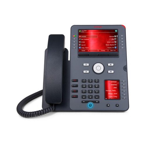 AVAYA J189 - IP-Telefon (2 Farbdisplays | 16 Funktionstasten | 4 Softkeys | HD-Audioqualität | ohne Netzteil)