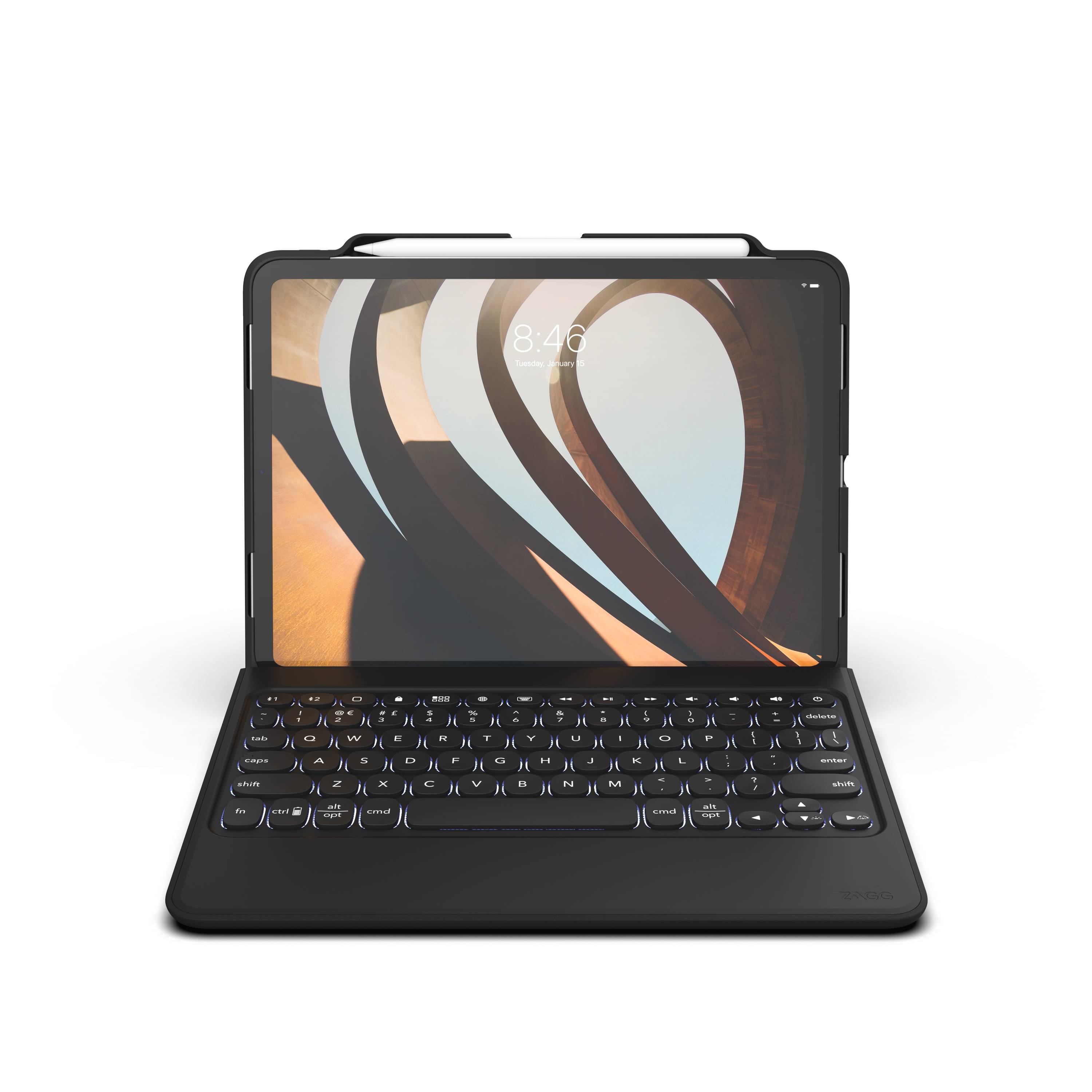 ZAGG Rugged Book Go, QWERTZ, Deutsch, Apple, iPad Pro, Schwarz, 27,9 cm (11 Zoll)