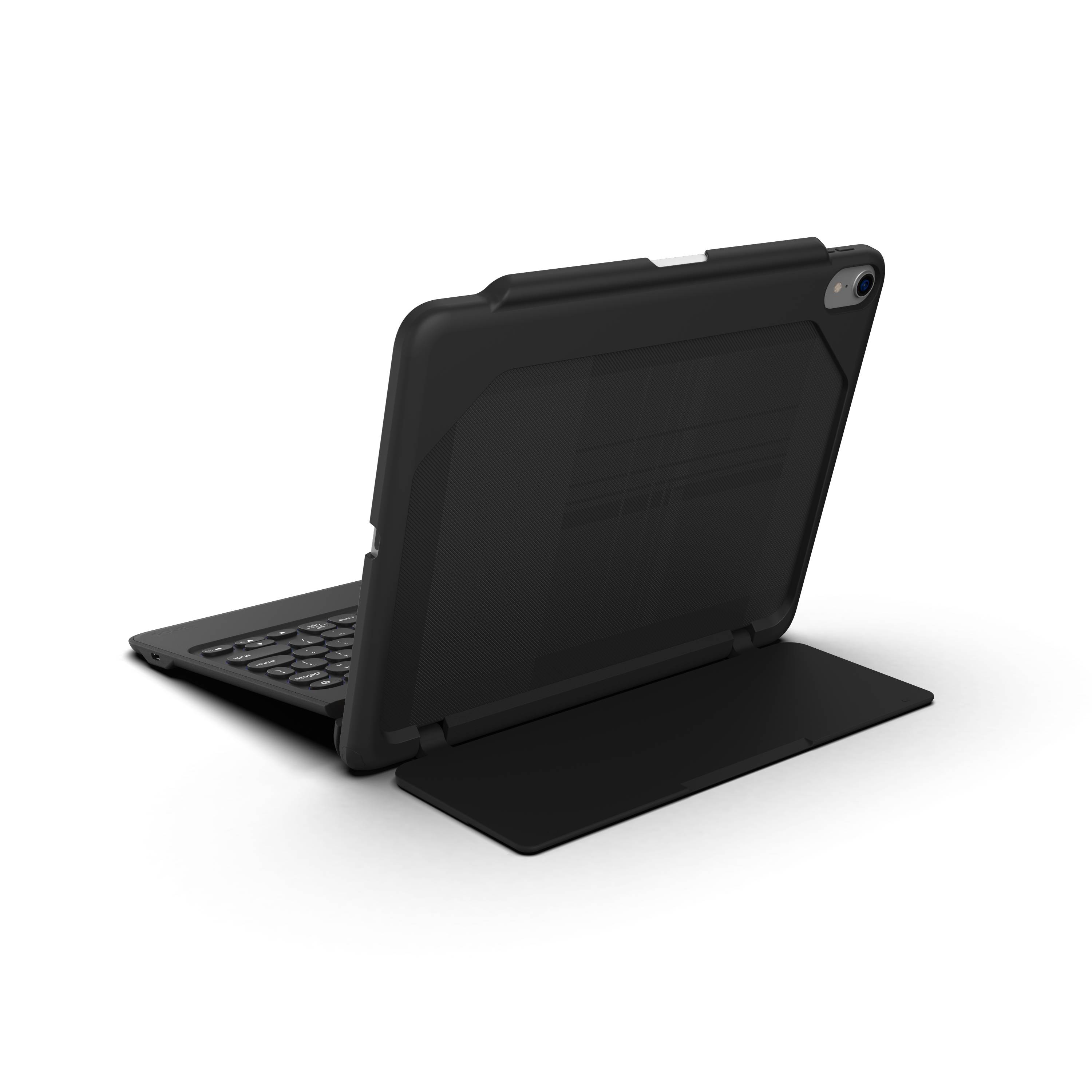 ZAGG Rugged Book Go, QWERTZ, Deutsch, Apple, iPad Pro, Schwarz, 27,9 cm (11 Zoll)