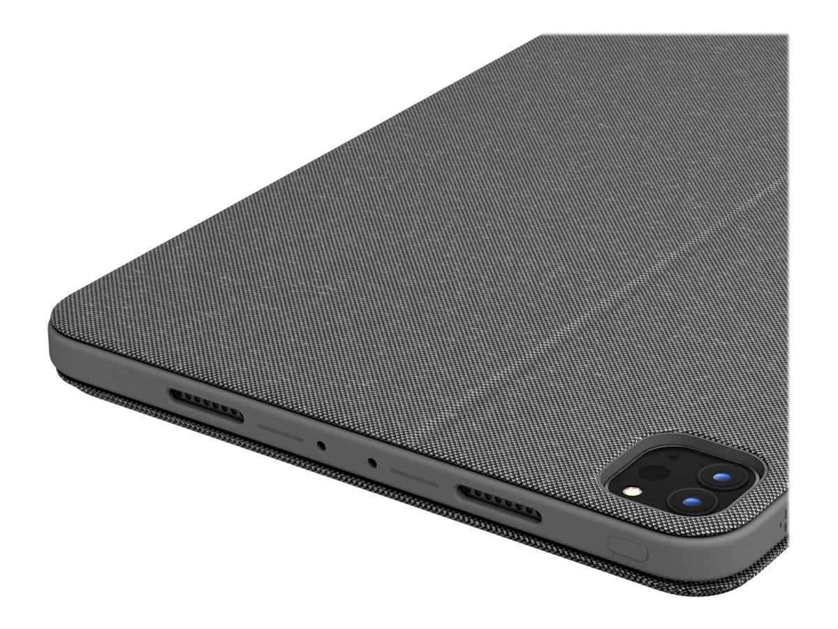 Logitech Combo Touch - Tastatur und Foliohülle - mit Trackpad - hintergrundbeleuchtet - Apple Smart connector - QWERTY - Spanisch - Oxford Gray - fü