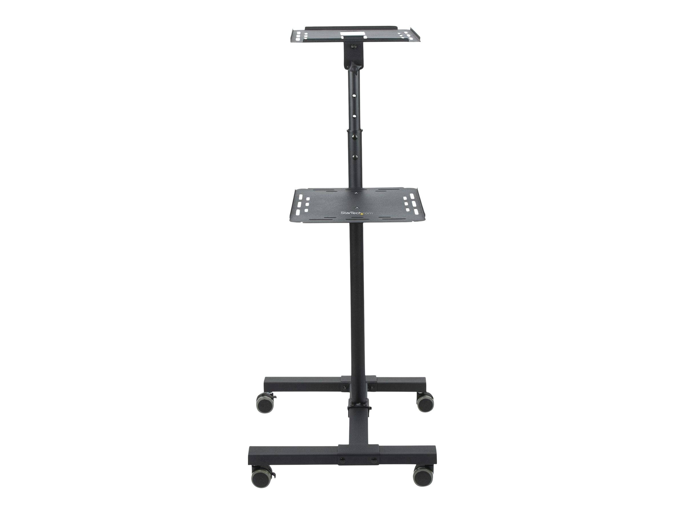 StarTech.com Mobiler Projektor- und Laptopständer/-wagen - Heavy Duty (2 Regale, jeweils 10 kg)