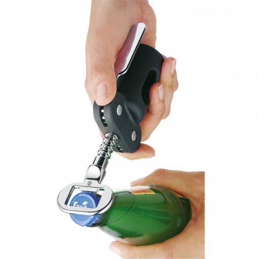 WMF 06.5818.6200, Selbst ziehender Korkenzieher, Schwarz, Chrom, Chrom, Metall, Kunststoff, 200 mm