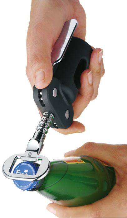 WMF 06.5818.6200 - Selbst ziehender Korkenzieher - Schwarz - Chrom - Chrom - Metall - Kunststoff - 200 mm