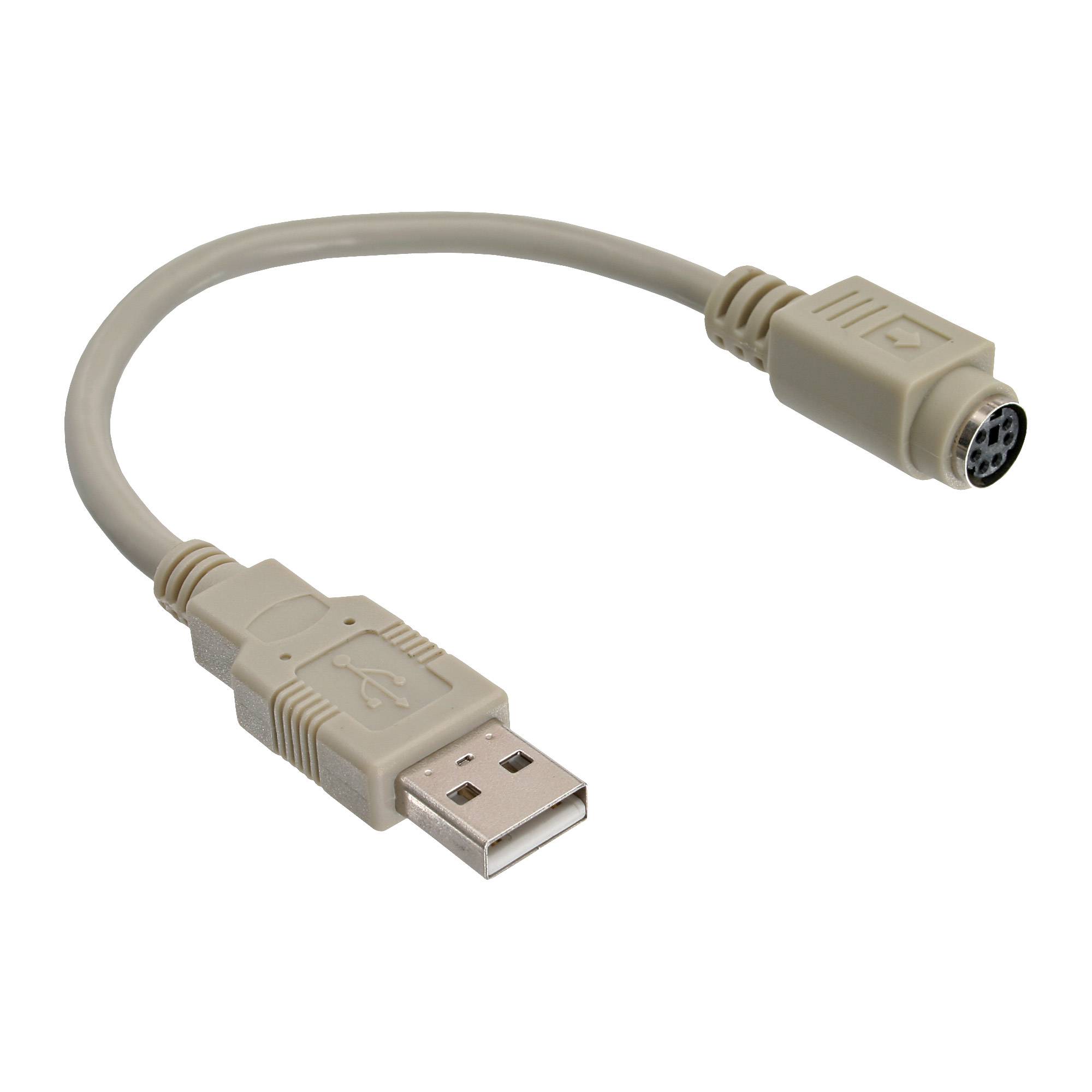 INLINE - USB Adapter Kabel - USB Stecker A auf PS/2 Buchse