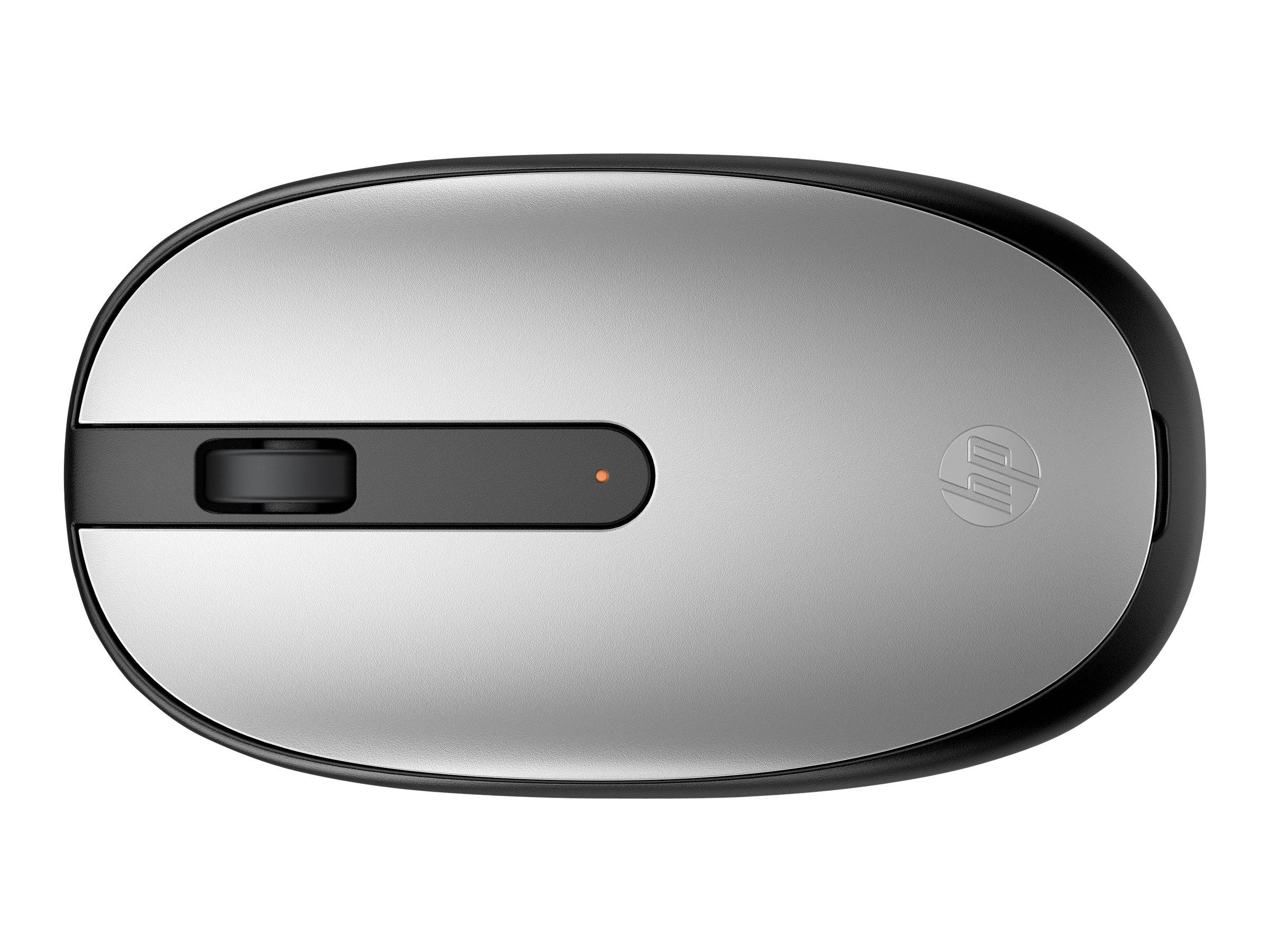 HP 240 - Maus - rechts- und linkshändig - optisch - 3 Tasten - kabellos - Bluetooth 5.1 - kabelloser Empfänger (USB)