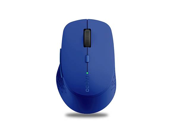Rapoo M300 Silent, Beidhändig, Optisch, RF Wireless + Bluetooth, 1600 DPI, Blau