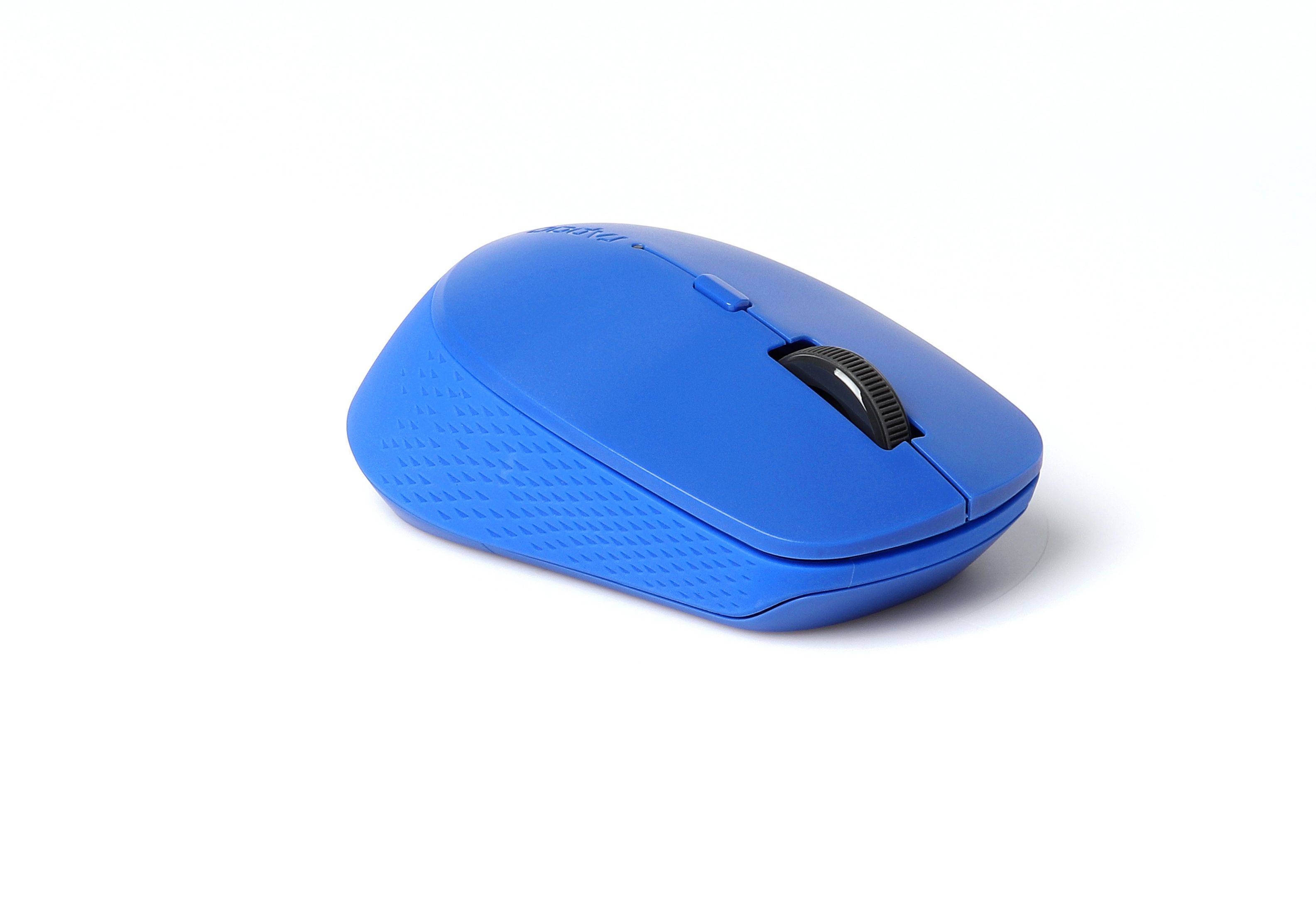 Rapoo M300 Silent, Beidhändig, Optisch, RF Wireless + Bluetooth, 1600 DPI, Blau