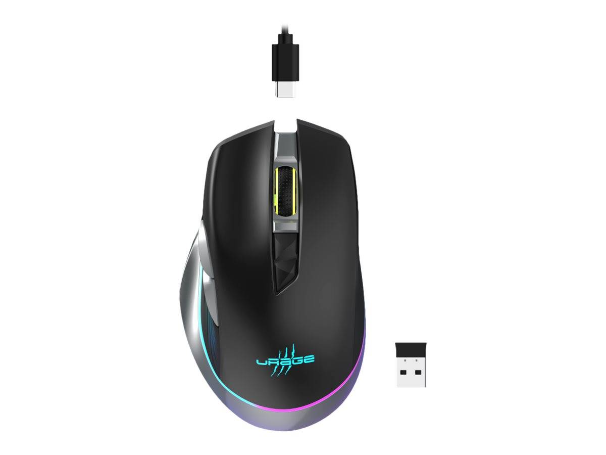 Hama uRage Reaper 700 unleashed - Maus - ergonomisch - optisch - 9 Tasten - kabellos - 2.4 GHz - kabelloser Empfänger (USB)