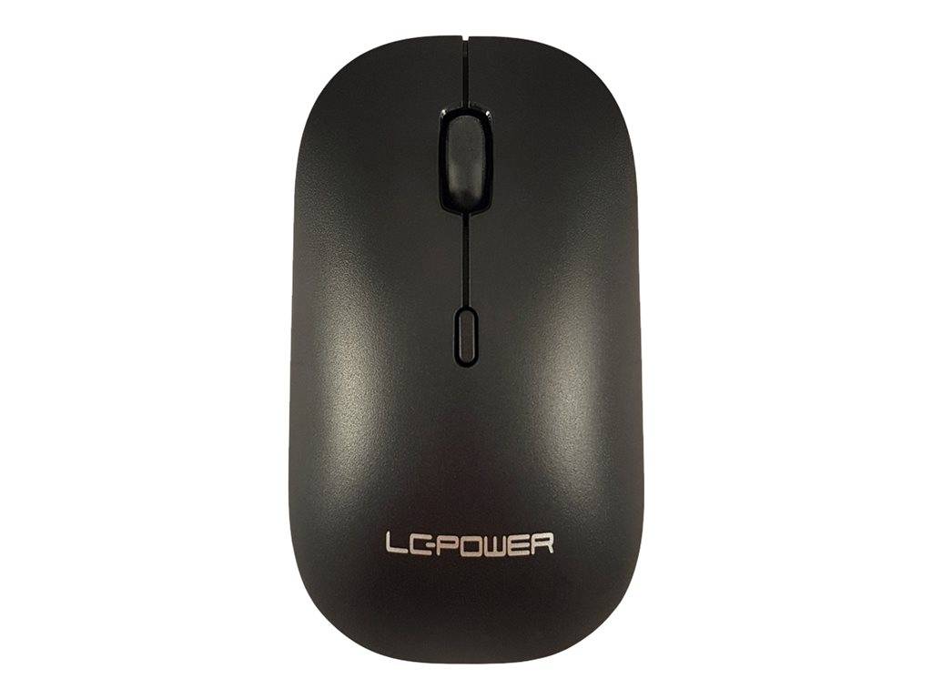 LC Power m720BW - Maus - optisch - 4 Tasten - kabellos - 2.4 GHz - kabelloser Empfänger (USB)