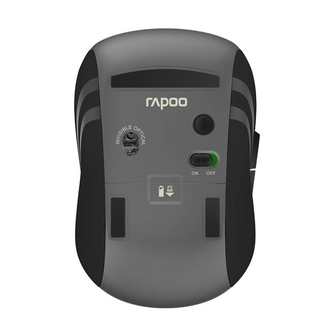 Rapoo MT350 - Maus - optisch - 6 Tasten - kabellos - 2.4 GHz, Bluetooth 4.0, Bluetooth 3.0 - kabelloser Empfänger (USB)