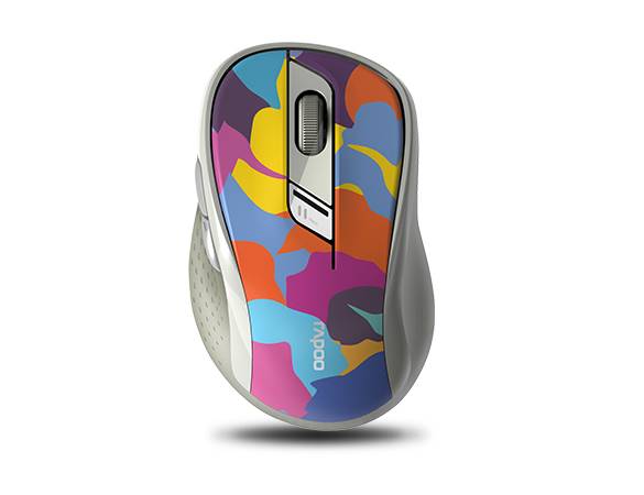 Rapoo M500 - Maus - optisch - 7 Tasten - kabellos - 2.4 GHz, Bluetooth 4.0, Bluetooth 3.0 - kabelloser Empfänger (USB)