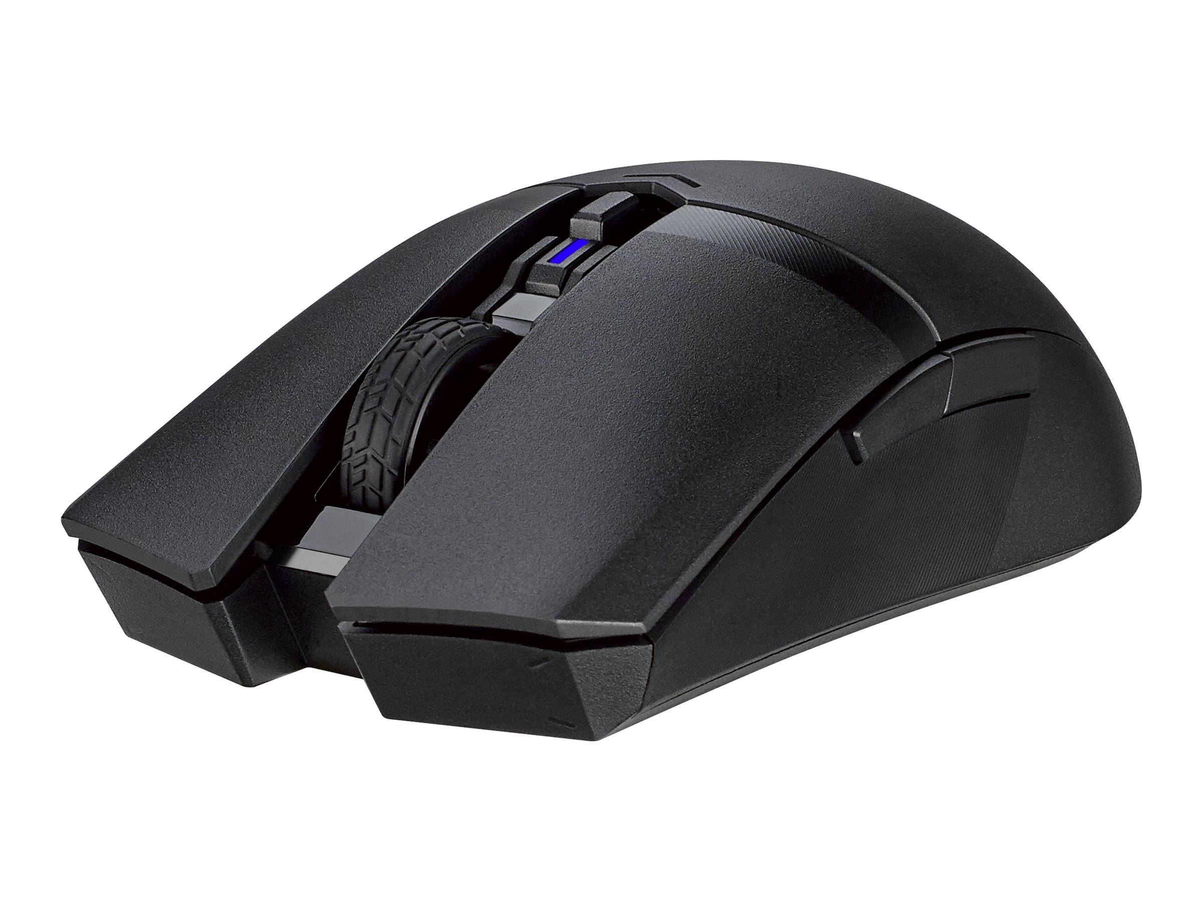 ASUS TUF Gaming M4 - Maus - rechts- und linkshändig - 6 Tasten - kabellos - 2.4 GHz, Bluetooth 5.1 - kabelloser Empfänge