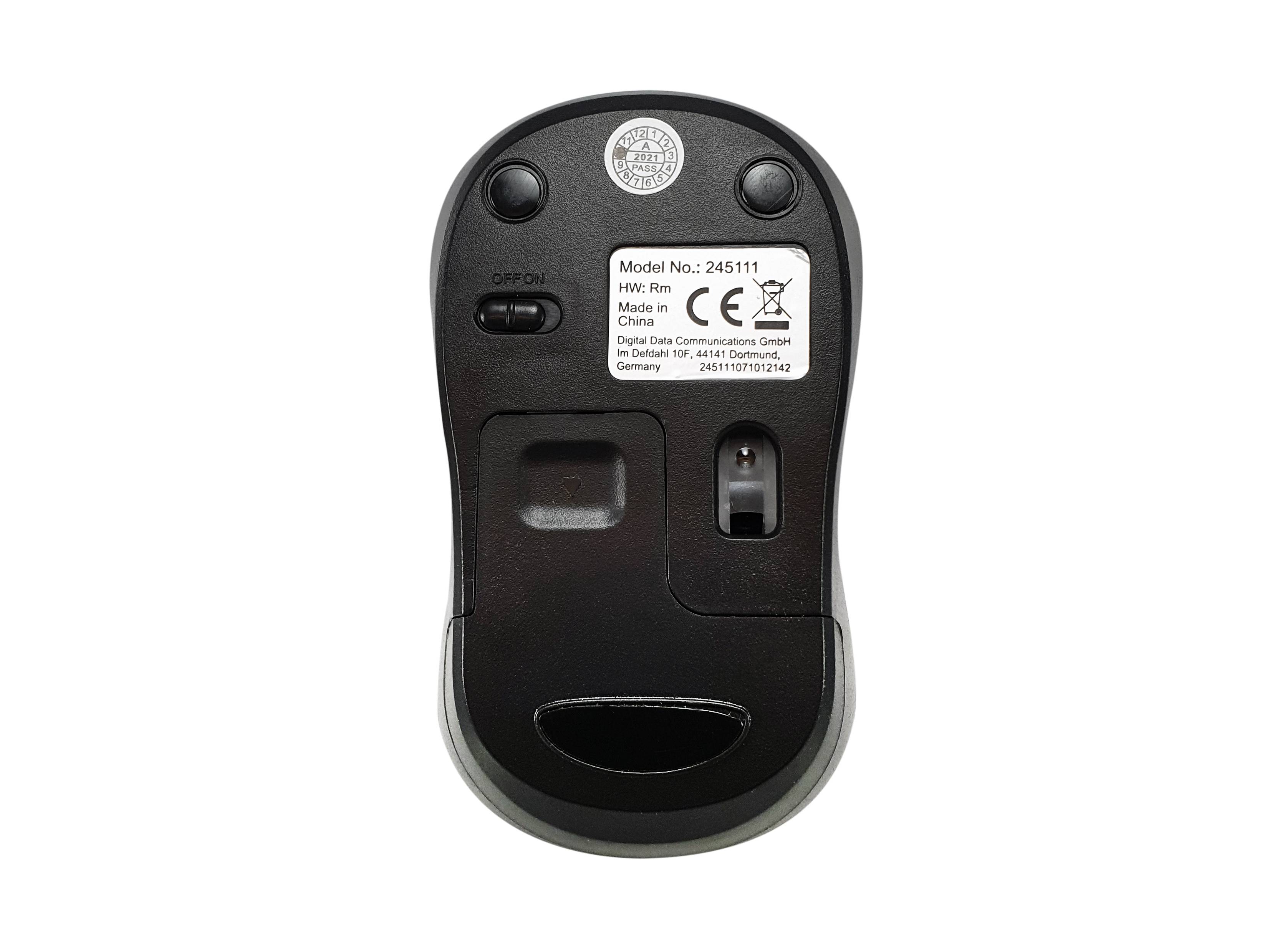 Equip Kabellose komfort-maus - Beidhändig - Optisch - RF Wireless - Schwarz