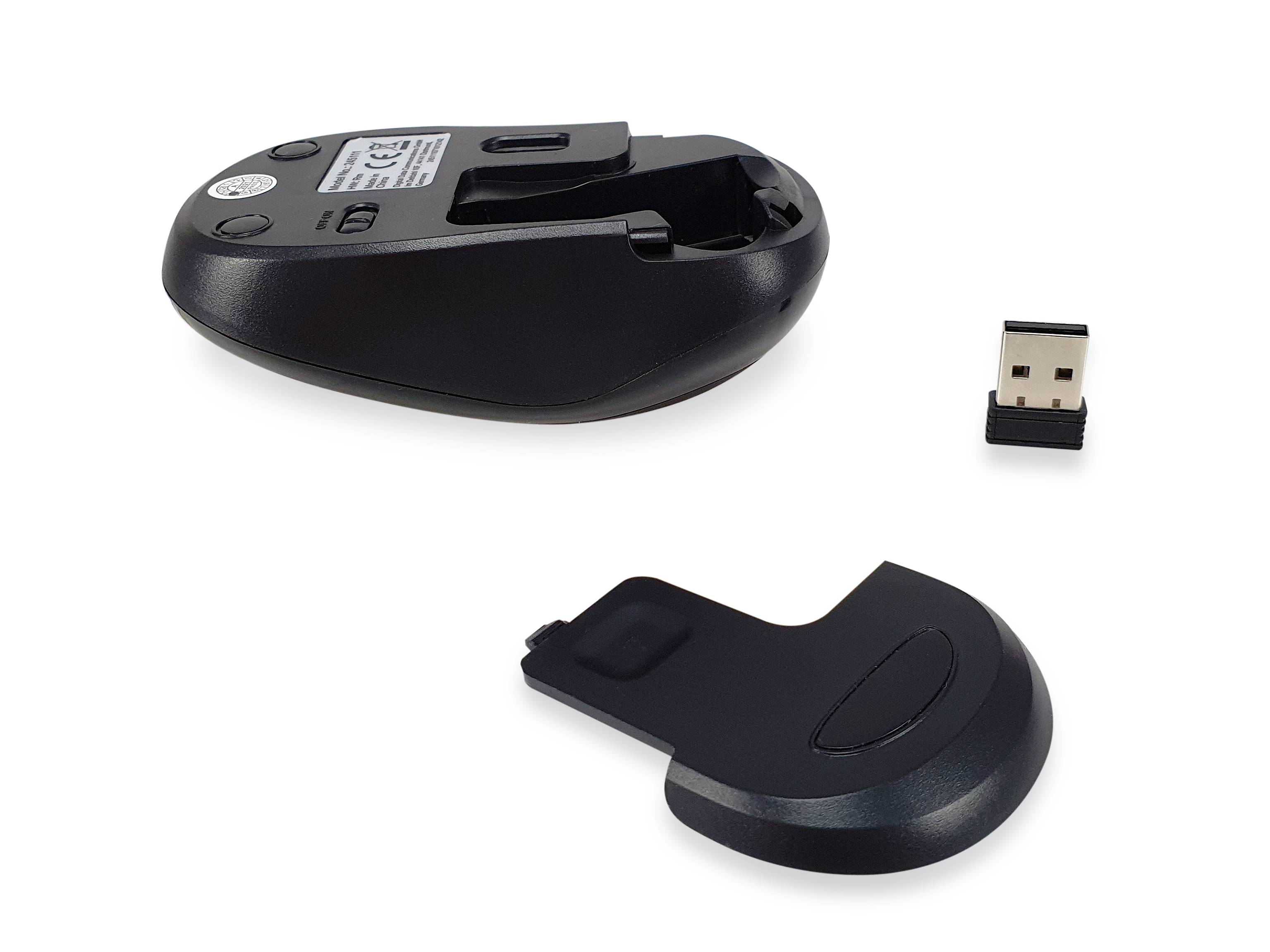Equip Kabellose komfort-maus - Beidhändig - Optisch - RF Wireless - Schwarz