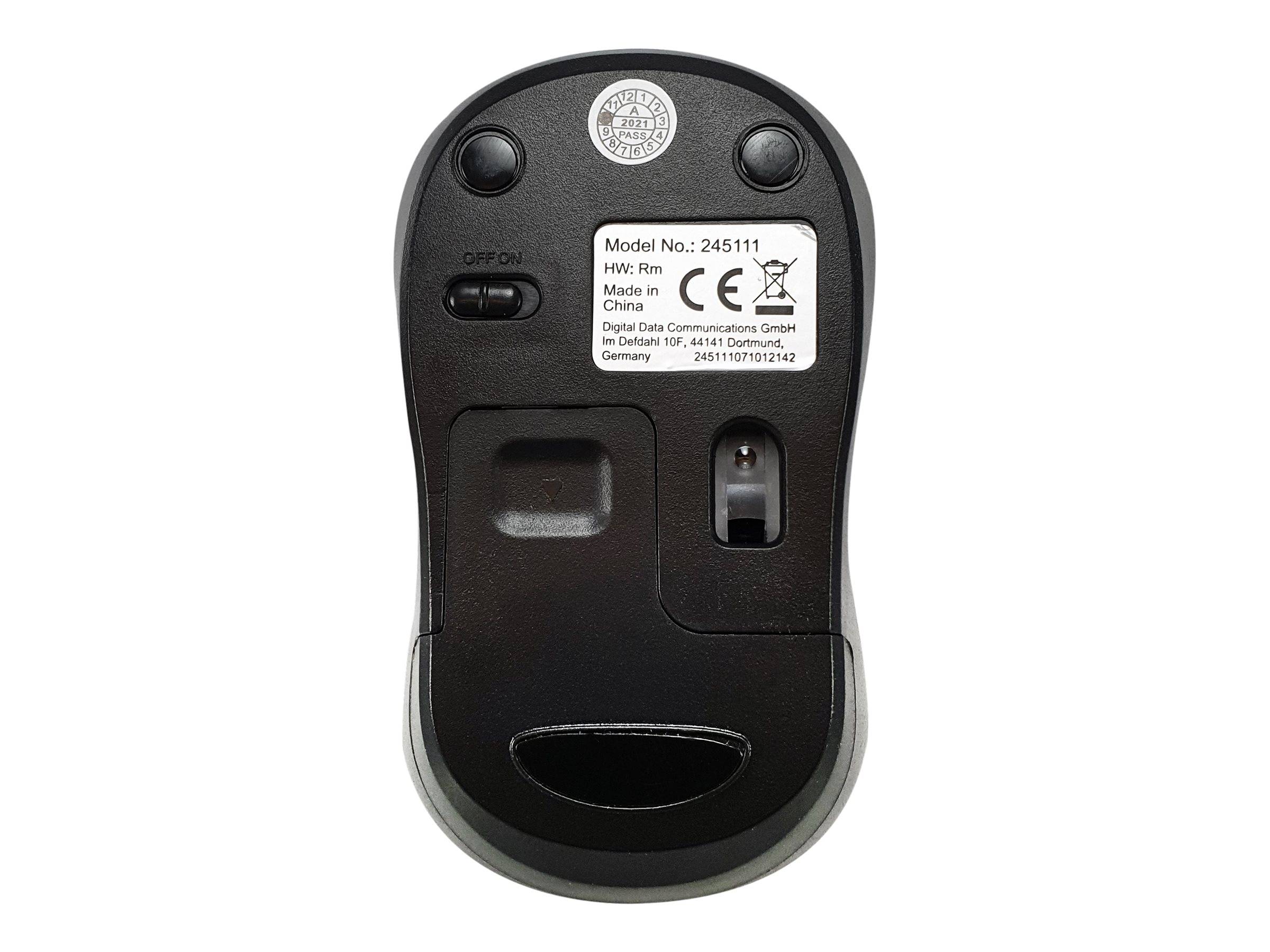 Equip Maus - Komfort - rechts- und linkshändig - optisch - kabellos - 2.4 GHz - kabelloser Empfänger (USB)
