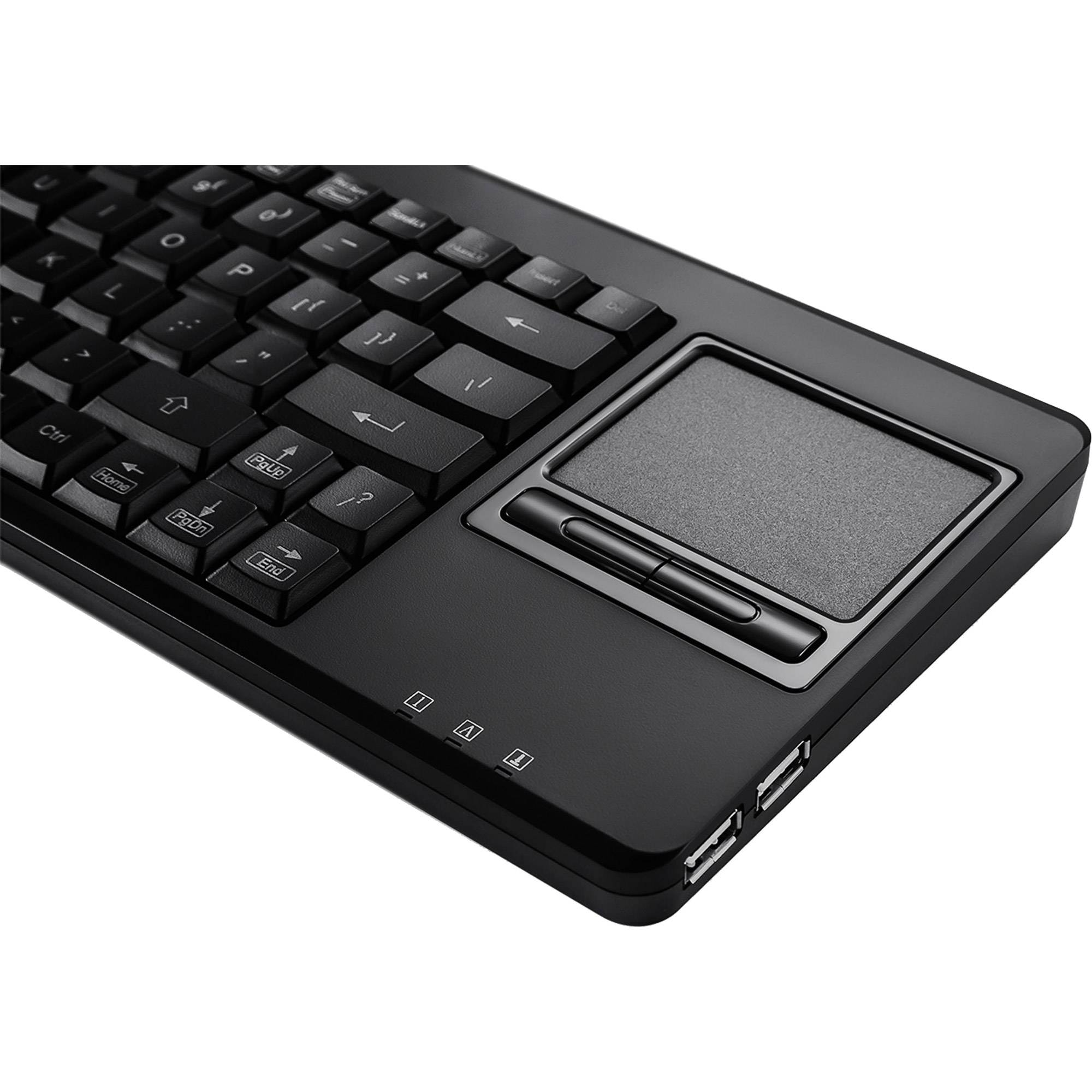 Perixx PERIBOARD-515H PLUS - Tastatur - mit Touchpad, Maustaste