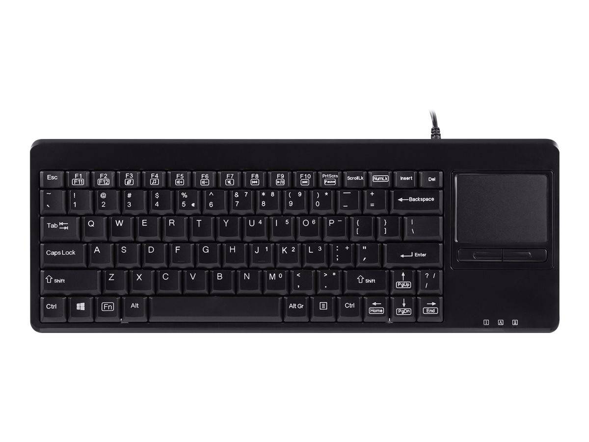 Perixx PERIBOARD-515H PLUS - Tastatur - mit Touchpad, Maustaste