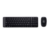 Logitech MK220, Standard, Kabellos, RF Wireless, Schwarz, Maus enthalten