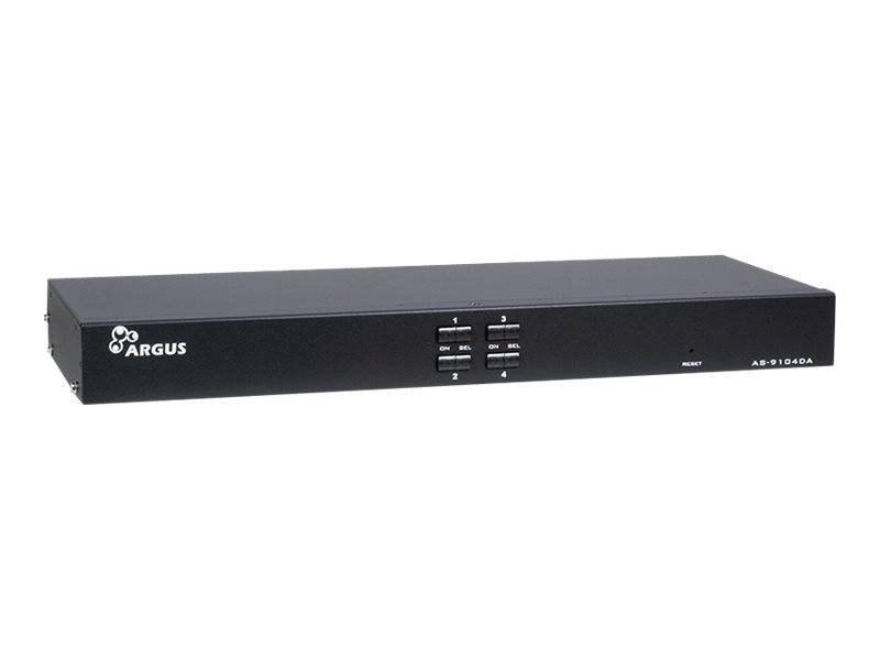 Argus AS-9104DA - KVM-/Audio-Switch - 4 x KVM/Audio