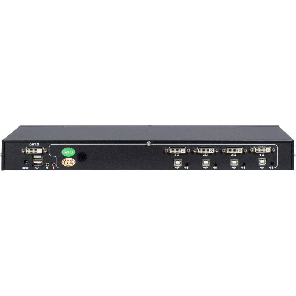 Argus AS-9104DA - KVM-/Audio-Switch - 4 x KVM/Audio