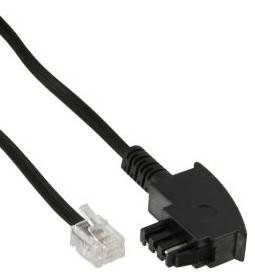 INLINE - TAE-F Kabel - 6polig/4adrig - f. Import - TAE-F Stecker an RJ11 Stecker,20m