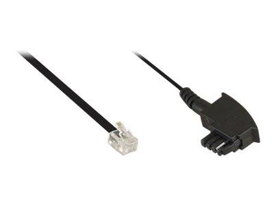 INLINE - TAE-F Kabel - 6polig/4adrig - für Import - TAE-F Stecker / RJ11 Stecker - 3m