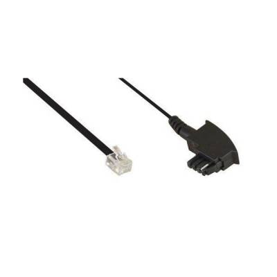 INLINE - TAE-F Kabel - 6polig/4adrig - für Import - TAE-F Stecker / RJ11 Stecker - 3m