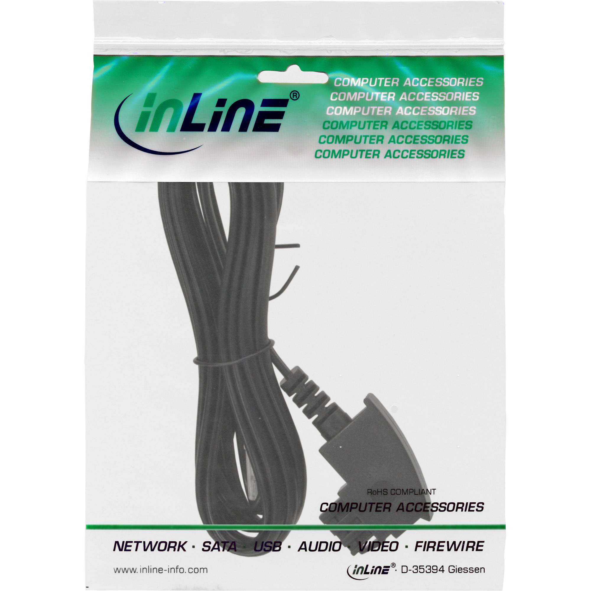 INLINE - TAE-F Kabel für DSL-Router - TAE-F Stecker an RJ45 8P2C - 1m