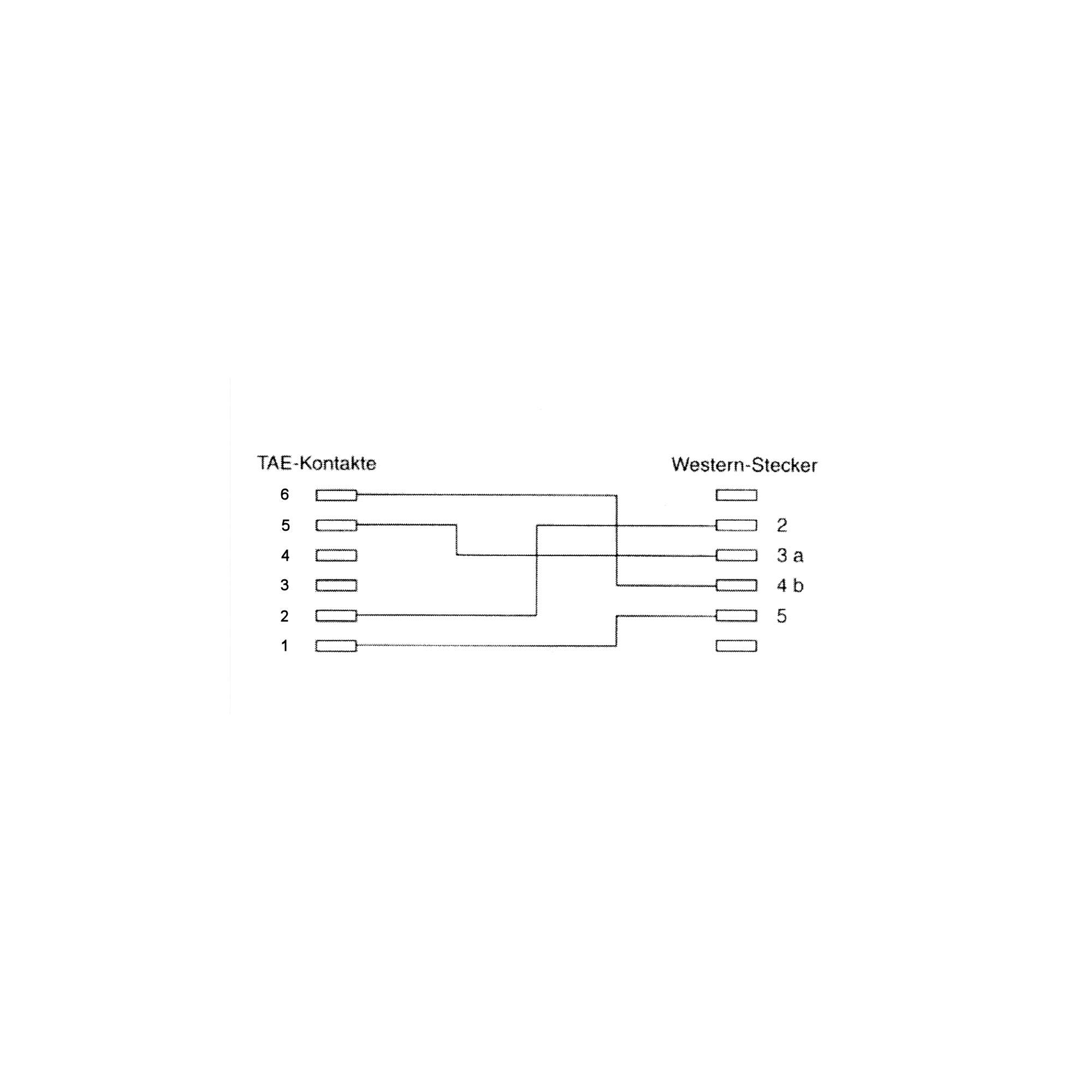 INLINE - TAE-N Anschlusskabel - TAE-N zu RJ11 (6P4C) - 10m