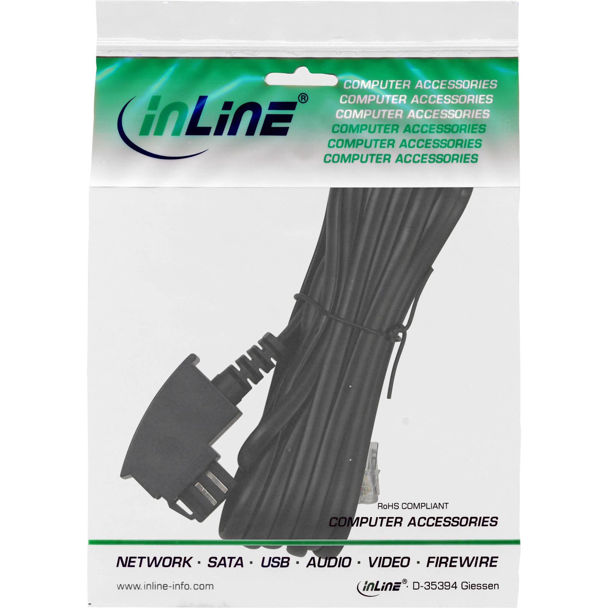 INLINE - TAE-N Anschlusskabel - TAE-N zu RJ11 (6P4C) - 10m