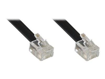 INLINE - Modularkabel RJ11 - Stecker / Stecker - 4adrig - 6P4C - 10m