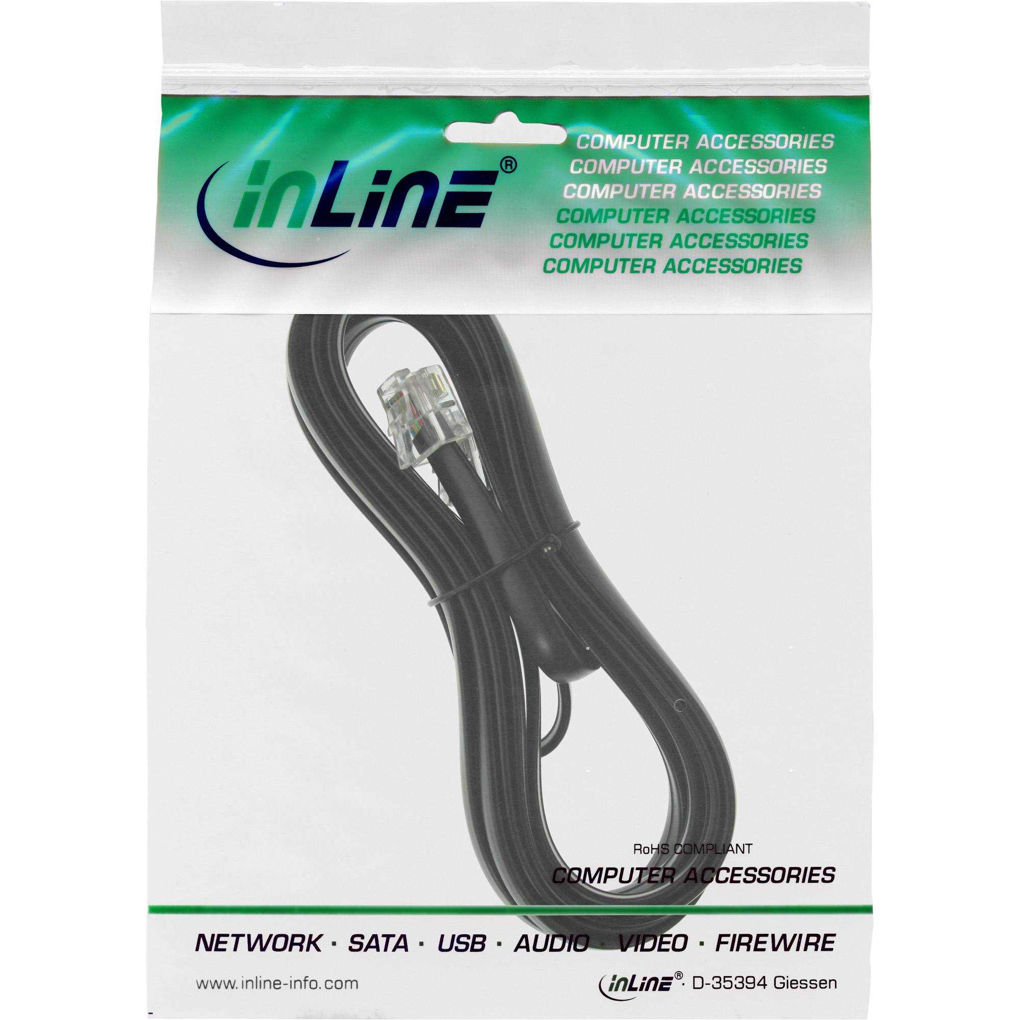 INLINE - Modularkabel RJ12 - Stecker / Stecker - 6adrig - 6P6C - 3m