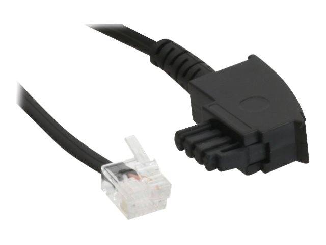 INLINE - TAE-F Kabel für DSL Splitter - TAE-F ST an Western 6/2 DEC ST - 2m