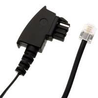 Helos - Telefonkabel - TAE-F (M) - 3 m - Schwarz