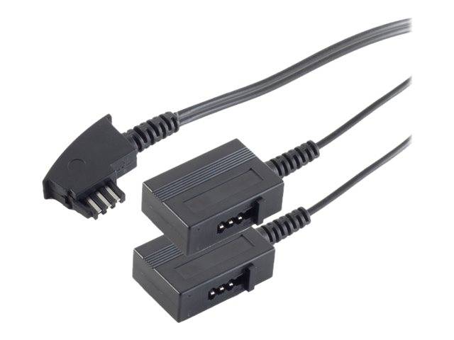 SHIVERPEAKS - S-Impuls - Telefon-Splitter - TAE-F (M) bis TAE-F (W)