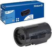 Schwarze Druckertonerkartusche, gezeigt mit ihrer blauen Einzelhandelsverpackung mit der Bezeichnung „Pelikan