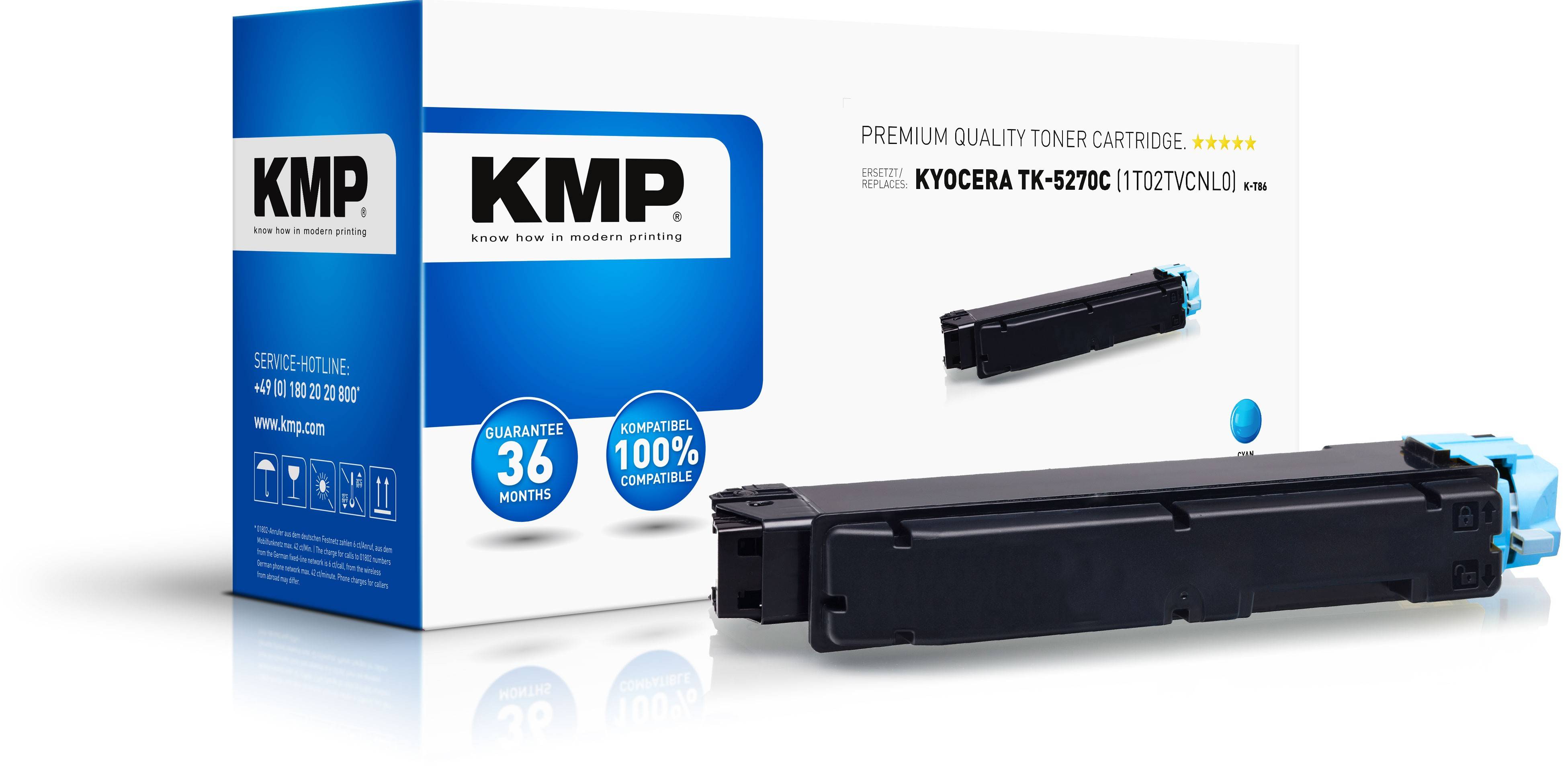 KMP K-T86 - 105 g - Cyan - kompatibel - Tintenpatrone (Alternative zu: Kyocera 1T02TVCNL0)