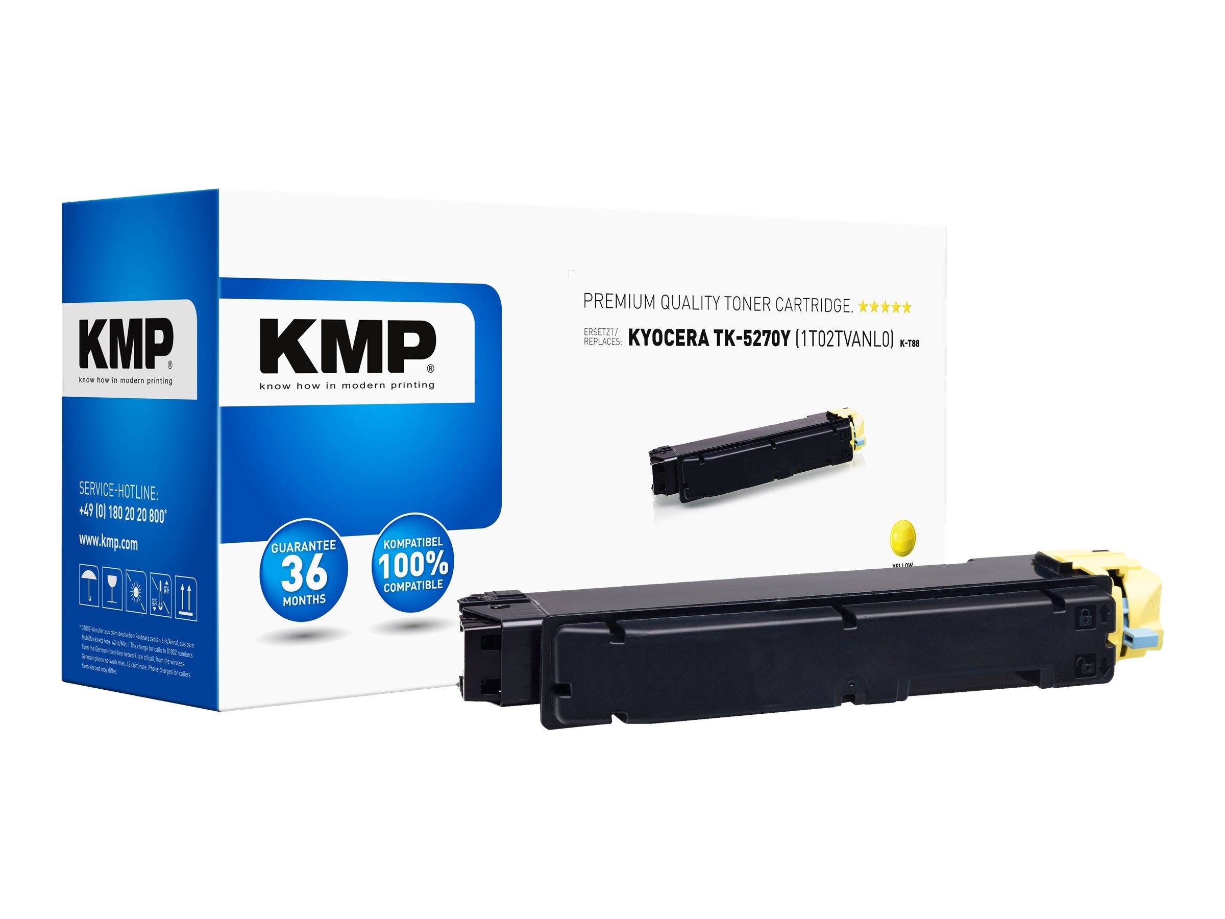 KMP K-T88 - 105 g - Gelb - kompatibel - Tonerpatrone (Alternative zu: Kyocera TK-5270Y)