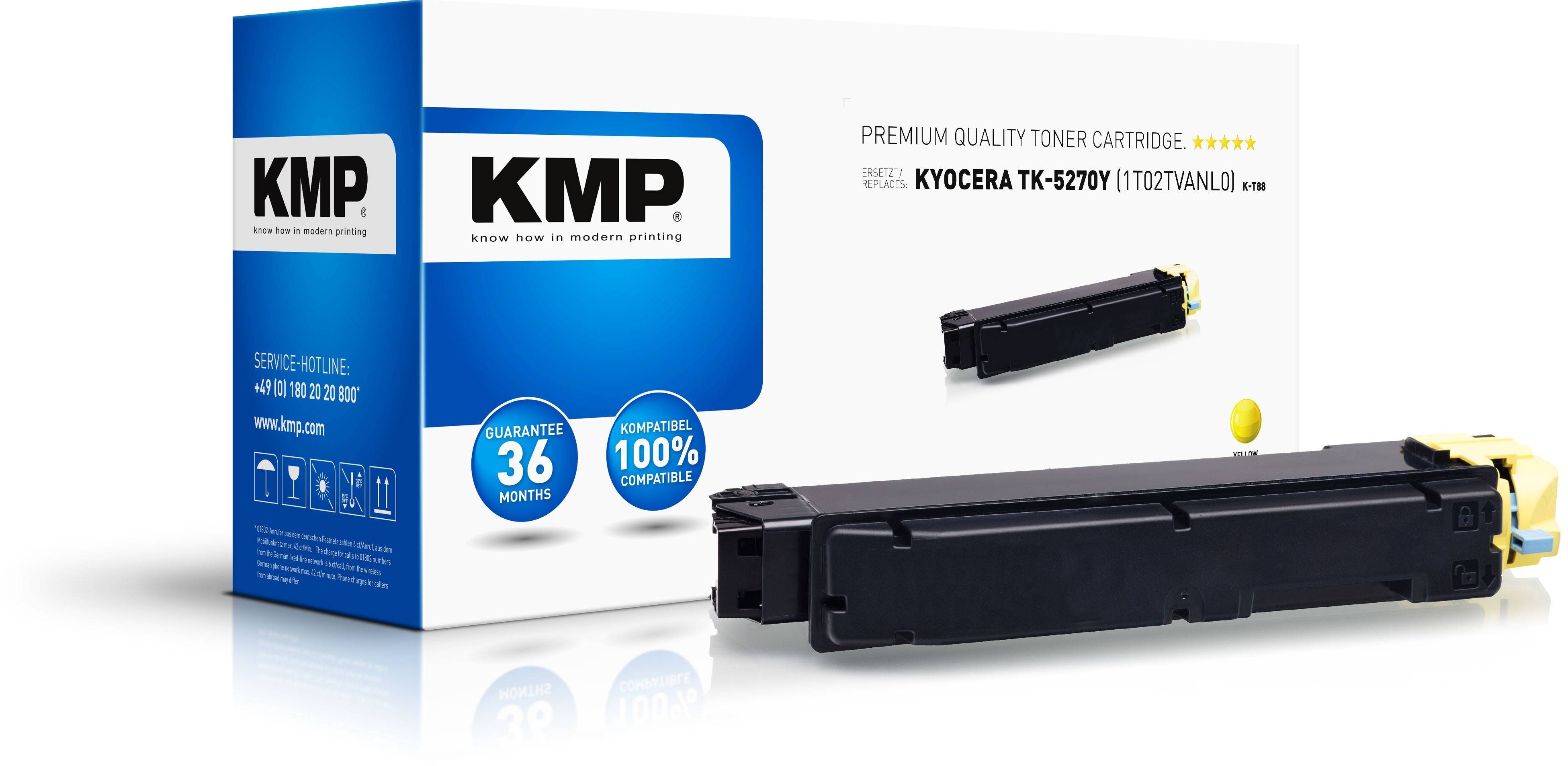 KMP K-T88 - 105 g - Gelb - kompatibel - Tonerpatrone (Alternative zu: Kyocera TK-5270Y)