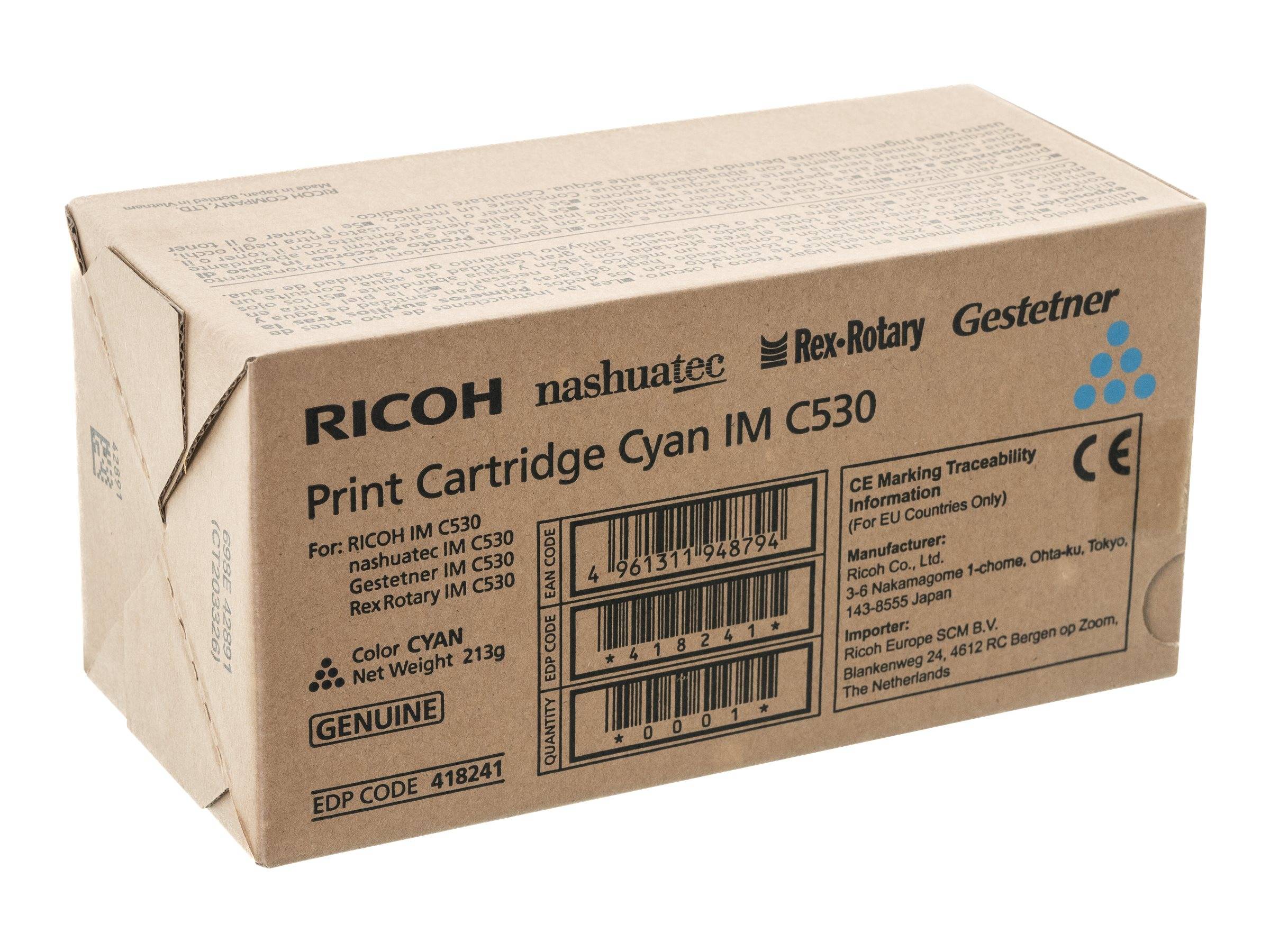 Ricoh IM C530 - Cyan - Original - Tonerpatrone - für IM C530