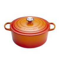 Le Creuset 21177200902430, 2,4 l, Rund, Orange, Eisenguss, Orange, Edelstahl