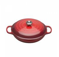 Le Creuset 21180300602430, Rot, Keramik, Gas, Induktion, Versiegelte Platte, Eisenguss, Rot, Emaille, 30 cm
