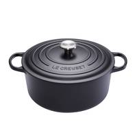 Le Creuset 21177200000430, 2,4 l, Rund, Schwarz, Eisenguss, Schwarz, Edelstahl