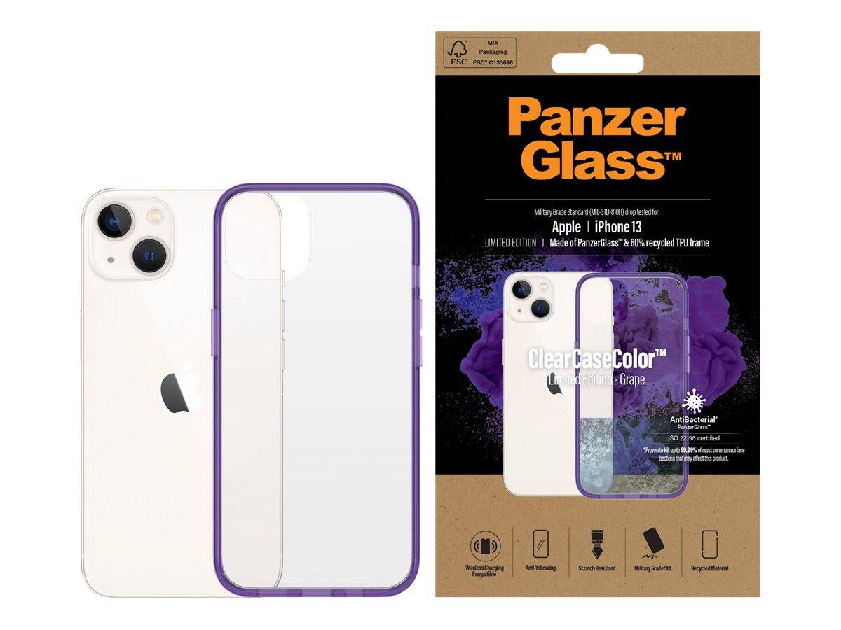 PanzerGlass ClearCaseColor - Limited Edition - hintere Abdeckung für Mobiltelefon - Rahmen aus 60 % recyceltem thermoplastischem Polyurethan (TPU)